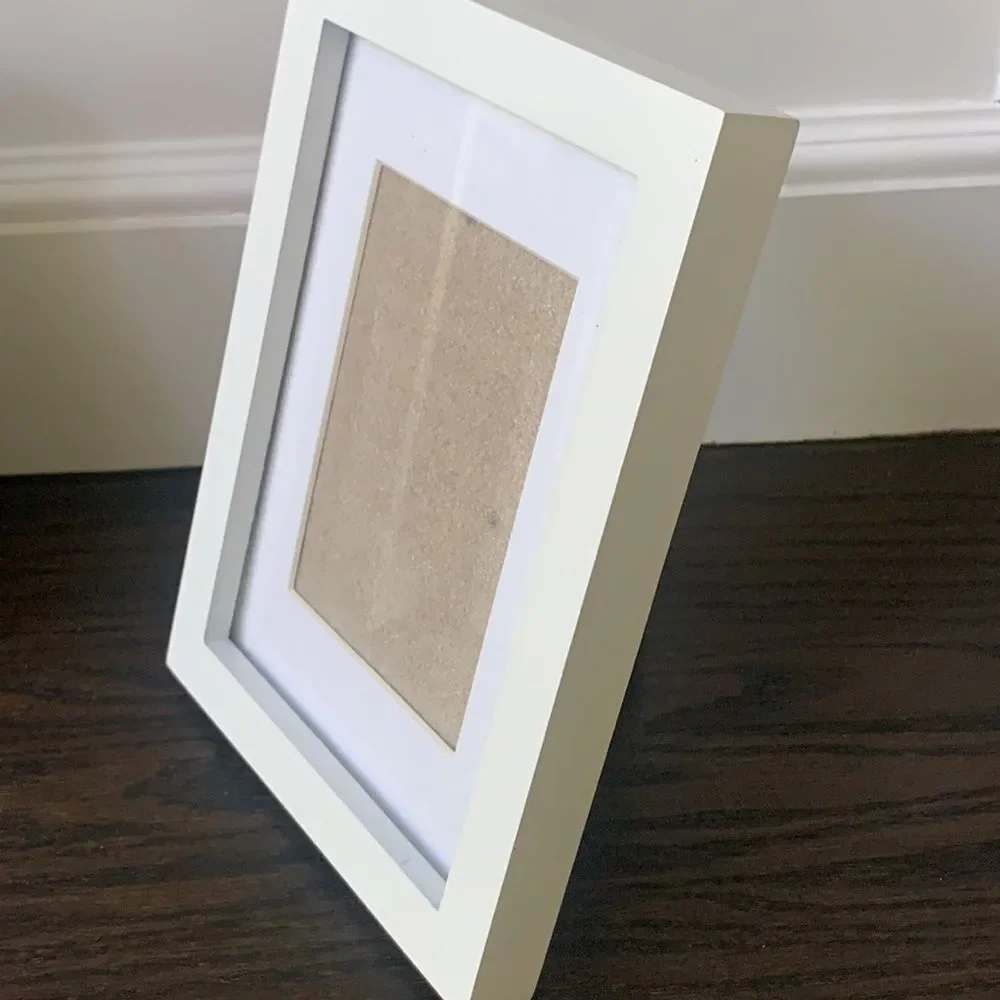 Set of 2 White Wood Modern Gallery Frames – 5x7 or 3.5x5